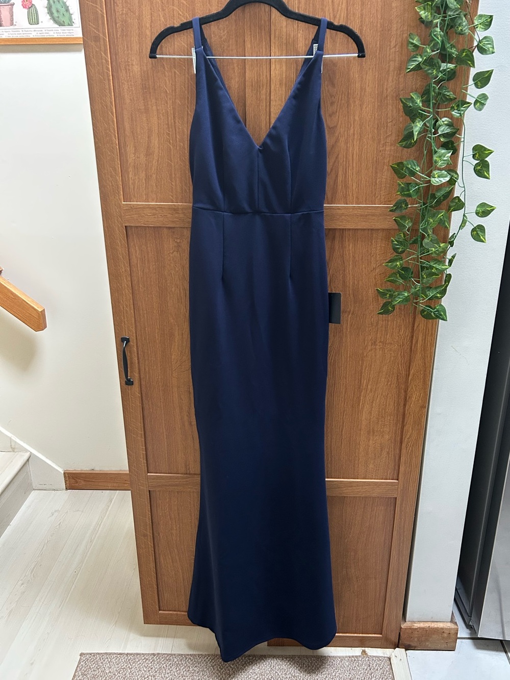 NEW Lulu's Navy V-Neck Maxi Dress